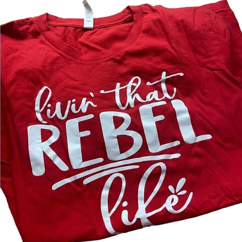 Bella Canvas super soft ladies size medium “”livin’ that REBEL life” never worn